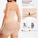 Nebility Strapless Shapewear for Women Tummy Control Shapewear Bodysuits Full Body Shaper with Adjustable Bow & Halter Neck 2XL