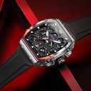 OLEVS Mens Watches Stylish Chronograph Waterproof Luminous Silicon Strap Multifunction Watches for Men Business White Men Wrist Watch
