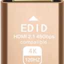 HDMI 2.1 Dummy Plug 4K@120Hz Virtual Display Emulator, Headless Adapter, HDMI Display Adapter, Supports 3840x2160@120Hz, 1440P@120Hz, 1080P@120Hz, EDID Emulator for GPU/Remote Desktop