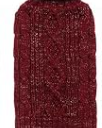 KYEESE Dog Sweaters for Medium Dogs with Golden Thread Turtleneck Dog Cable Knit Pullover Sweaters for Cold Weather, Red, X-Large