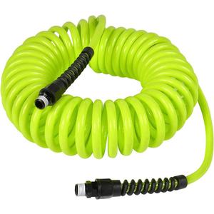 Flexzilla Polyurethane Recoil Air Hose, 1/4 in. x 25 ft., ZillaGreen - LP1425AFZ