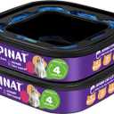 Jumbo Square Refill Bags for Cat 2 Pack - Total 56FT Lasts Up to 8 Months - Superior Odor Control for Dog Poop Cat Litter Bags - Pet Waste Refill Bags Fits Pet Genie and Litter Genie Pails