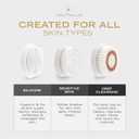 Pure Radiance, Vibrating Facial Cleansing Brush, Electric Face Scrubber, 3 Modes, 3 Brush Heads (2 Bristle,1 Silicone), Waterproof, Rechargeable, Smart Timer, Exfoliating, Massage (Black)
