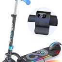 Electric Scooter for Kids Age 6-10, Kick-Start Boost Scooter with Adjustable Speed and Height, Flash Wheel & Deck Lights (black)
