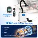 KINGSOM 310m³/h Laser Fume Extractor, Solder Fume Extractor Strong Suction for M1/S1/P1 Laser Cutter, Laser Engraver, 3D Printing, Large