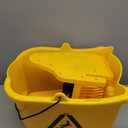 Amazon Basics Floor Cleaning Rectangular Mop Bucket with Sturdy Down Press Wringer Combo, 35-Quart, Yellow