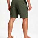 MAGCOMSEN Men's Hiking Cargo Shorts 9" Quick Dry Lightweight Shorts with 7 Pockets Outdoor Work Shorts Fishing Casual Size 34 (Green)