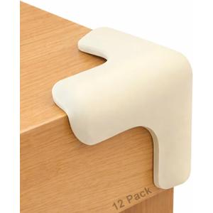 Corner Protector for Baby, 12 Pack EVA Foam Baby Proofing Corner Guards, Soft Y-Shaped Furniture Edge Protectors for Tables and Sharp Corners, Tear-Resistant Updated Design, White