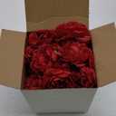 50 Pcs Artificial Flowers, 3.2 Inches Silk Rose Head Flowers Fake No Stem for Wedding Bridal Bouquet Home Floral Decor DIY Centerpieces Arrangements Party Tables Decorations(Red)