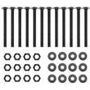 SPARKWHIZ 1/2 x 6 Inch Carriage Bolt Kit, Rust Resistance Bolts Includes 12 Bolts, 12 Washers, and 12 Nuts, Black