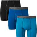 Hanes Men's Underwear Boxer Briefs or Long-Leg Boxer Briefs Pack, 3 Pack, No-Ride-Up, Stretch-Cotton Men Clothing 2XL