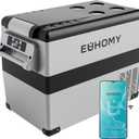 EUHOMY 12 Volt Refrigerator, 48QT(45L) Electric Cooler, 12V Fridge APP Control, 12V Cooler -4~68, Portable Freezer 12/24V DC 100-240V AC for Camping, Travel, Truck, Home