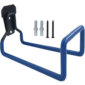 Water Hose Holder Hook Garage Hook Hose Organizer Wall Mount Iron Hose Hanger Garage Organizer for Equipment Garden Tools, Blue