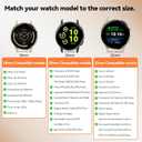 Hook Loop 22mm Watch Band Compatible With Garmin Forerunner 265/255/Vivoactive 4/Venu 3/2/Venu 4 45mm Band,Soft Nylon Sport Smartwatch Bands for Galaxy Watch 3 45mm/for Amazfit Helio/Bip 6/5/Balance 2