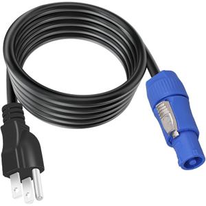 3-Prong NEMA 5-15P to PowerCON Cable 20A 3 Pin PowerCon Input Connector to NEMA 5-15P Connector Cord 16AWG for Outdoor Stage Light LED Screen-1.8M/5.9FT