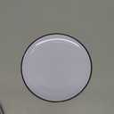 18 Piece Plastic Plates White with Black Edge Dinner Plate Ceramic Kitchen Tray Food Dishes Rice Salad Noodles Bowl Soup Kitchen Cook Tool