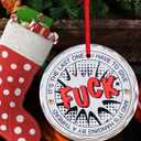 5 x Funny Christmas Fuck Ornaments 2025, Glass Naughty Ugly Christmas Tree Hanging, Dirty Inappropriate Ornaments Exchange for Adults, Exchange Funny White Elephant Gifts