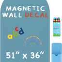Large Arch Magnetic Wall Decal - 51" x 36" Matte Finish Chalkboard Sticker for Wall - Magnetic Board for Playroom, Home Classroom(Celadon)