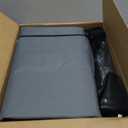 60 Gal (230L) Laundry Hamper 3 Section with Lid, Leather Patchwork Laundry Sorter with Rolling Lockable Wheels and Handle, Laundry Basket Organizer for Laundry Room, Bedroom and Bathroom - Gray