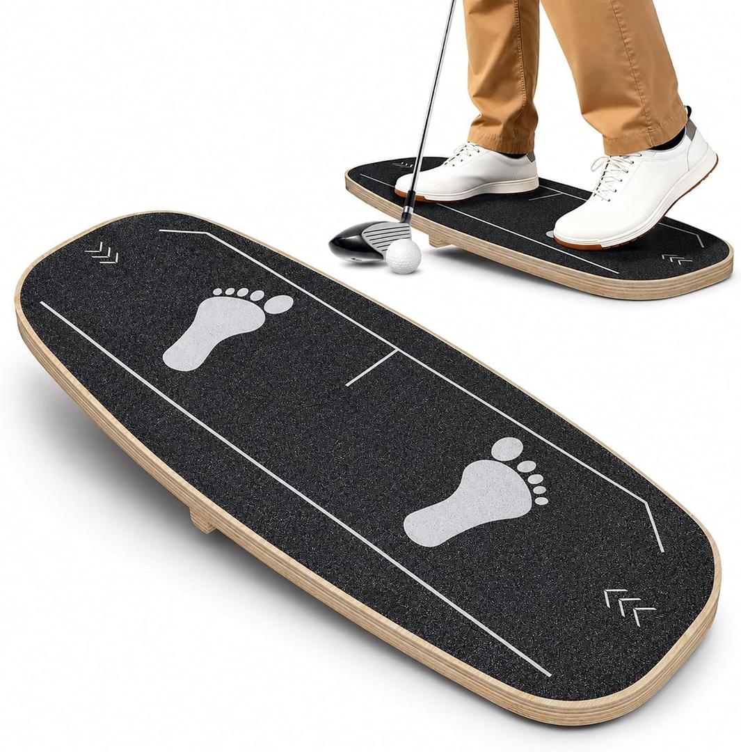 Golf Pressure Plate, Weight Shift Board for Golf Swing Trainer | Anti-Slip Design, Golf Training Aid for Increased Power & Control, Teaching Tool for Club Practice & Drills
