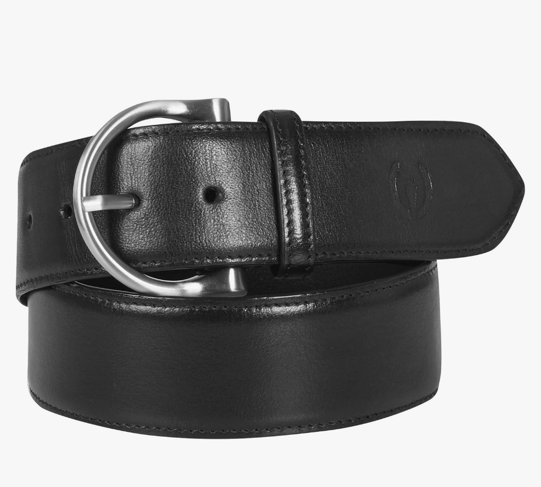 Kerrits Women's Simple D Equestrian Leather Belt – Wide English Horse Riding Belt