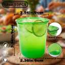 50pcs 12oz Disposable Stemless Glasses,PET Disposable Drinking Cups,Cold Party Clear Plastic Wine Glasses for Parties Birthday,Wedding,Meeting,Christmas Party Supplies. (Green)