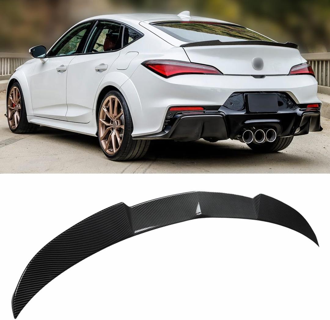 Rear Spoiler Fits for 2023-2026 Acura Integra, Carbon Fiber Pattern