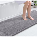 Long Bathroom Runner Rug 70x24, Extra Soft Absorbent Chenille Bath Rugs, Rubber Backing Quick Dry, Machine Washable Bath Mats for Bathroom Floor, Tub and Shower, Home Decor Accessories, Grey