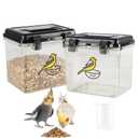 Lolytama Bird Seed Storage Container,Airtight Bird Food Container-5.2L,Birds Seed Containers with Scoop,Pet Food Storage Containers for Wild Birds Seeds Dispenser Storing Sunflower Seeds