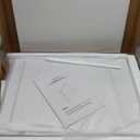 TEENFON Medicine Cabinet Mirror with 2 Adjustable Shelves, Bathroom Mirror with Storage, Recessed or Wall Mount Bathroom Cabinet, White UNGGX004W