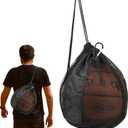 Cosmos Basketball Bag Basketball Backpack - Single Ball Mesh Storage Crossbody Sling Sackpack for Volleyball Soccer Rugby Football Equipment, Sport Bag Organizer for Gym Pool Beach & Travel Essentials