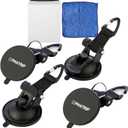 3.1 inch Heavy Duty Suction Cups Anchor with Hooks(4PCS),10 kg Multifunctional Strong Suction Cups for Outdoor, Wall Anchor for Camping Tarp Accessory,Car Side Awning,Home Workshop (Small)