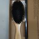 Hair Brush Comb Set Boar Bristle Hairbrush for Curly Thick Long Fine Dry Wet Hair,Best Travel Bamboo Paddle Detangler Detangling Hair Brushes for Women Men Kids Adding Shine Smoothing Hair (Natural Wood Color2)