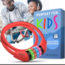 Büchel Bike Locks Cable for Kids - Colorful & Keyless - Secure Your Child's Bike - Easy-to-Use Bicycle Accessory, High Security 5 Digit Resettable Combination Coiling Bicycle Lock, Anti Theft 65 cm