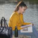 Homoyoyo Waterproof PU Shoulder Bag for Men and Women Large Capacity Commuter Handbag Stylish Computer Bag for Students and Daily Use