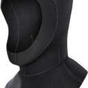 Neoprene Wetsuit Hood Scuba Diving Hood 3MM 5MM for Men Women Youth, Bib Dive Cap Surfing Thermal Hood for Kayaking Snorkeling Swimming Sailing Canoeing Water Sports (Medium, New 5mm Black)