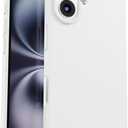 IceSword Compatible with iPhone 16 Case White, Silicone Phone Case Cover Slim Thin Protective, Soft Neutral Premium Gel Anti Scratch Men Women Minimalist [Shockproof] 6.1 inch iP16 - White