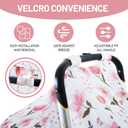 2 x 80S Muslin Car Seat Cover for Babies - Soft & Breathable Infant Carrier Canopy, Lightweight Sunshade for Summer, Universal Fit for Baby Boys & Girls