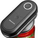 One Touch Electric Can Opener with Smooth Edge, Automatic Battery Operated Can Opener for Seniors with Arthritis, Handheld Easy to Use, Fits Most Can Sizes, Safe Kitchen Gadget (Black)