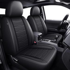 IKABEVEM Seat Covers Fit for Tacoma:2005-2023 - Front Car Seat Covers Compatible with Toyota Tacoma - Truck Pickup Double/Crew Cab SR SR5 TRD Sport TRD Off-Road PreRunner Trims (2PCS Front,Black)