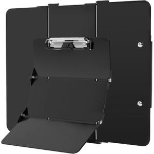 Clipboard Foldable Without Edition Cheat Charts, 3 Layers Aluminum, Nurse Board w/Low Profile Clip&Pen Clip Pocket, Black