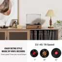 Vinyl Record Player Turntable with Built-in Bluetooth Receiver & 2 Stereo Speakers, 3 Speed 3 Size Portable Retro Record Player for Entertainment and Home Decoration