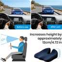 Benazcap Car Seat Cushion - Memory Foam Car Seat Pad - Sciatica & Lower Back Pain Relief - Car Seat Cushions for Driving - Road Trip Essentials for Drivers-Blue