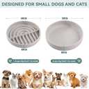 Slow Feeder Dog Bowls Set for Small Dogs & Cats, Portable Non-Slip Silicone Food & Water Bowls, Promotes Healthy Digestion, Dishwasher & Microwave Safe, 1.4 & 2 Cups, Ocean Wave