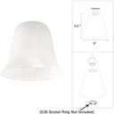 Giluta Bell Shaped Glass Shade, Alabaster Glass Shades Replacement for ceiling fan light wall light and pendant, Lipless with 1-5/8-inch Fitter Opening, 3 Pack