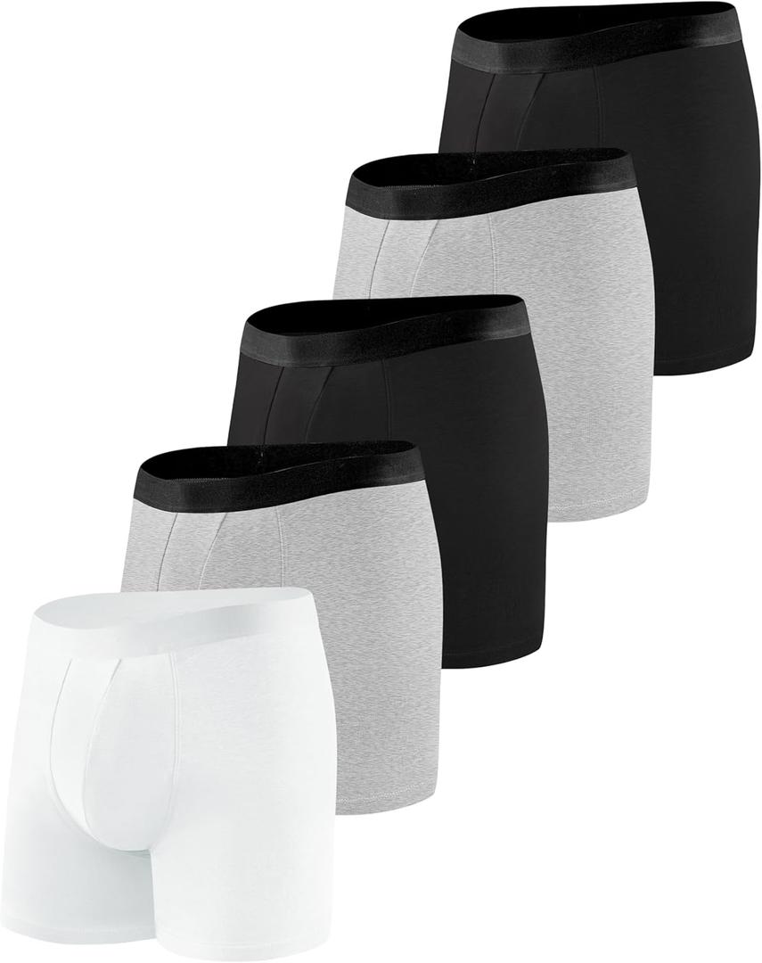 Incontinence Underwear for Men 150ML Absorbent Washable Reusable Heavy Flow Bladder Cotton Leak Proof Protective Boxer Briefs 5 Pack (Multicolor02, XX-Large)