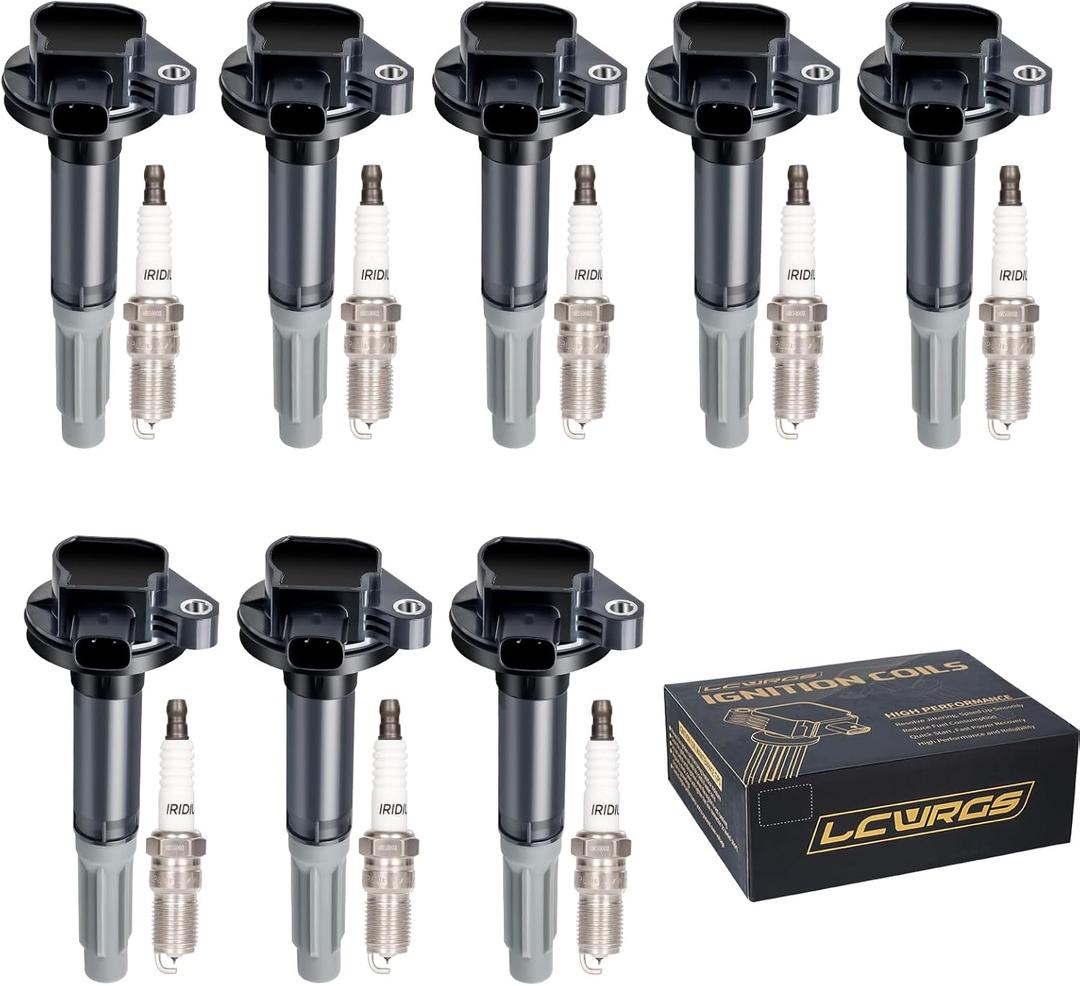 Set of 8 Ignition Coil Pack and Spark Plugs Fits for 2011 2012 2013 2014 2015 2016 Ford F150 Mustang 5.0L V8 Replaces# UF622 5C1859