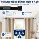 2 Pack No Sectional Assembly Tension Curtain Rods 56-104 Inch