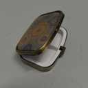 Pill Case Pill Box with Mirror Retro 2 Compartment Small Pill Case for Purse or Pocket Bronze Rectangular Pill Box or Vitamins, Fish Oil, Supplements, Pill Containe Travel GiftsRetro Mandala (1 piece)