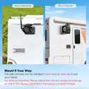4 Magnetic Solar Wireless Backup Camera System, 10.1" IPS DVR Touchscreen, 2 Rearview + 2 Sideview Night Vision Cameras for Hitching Trailer Camper, 4x9600mAh Rechargeable Solar Battery, AT4